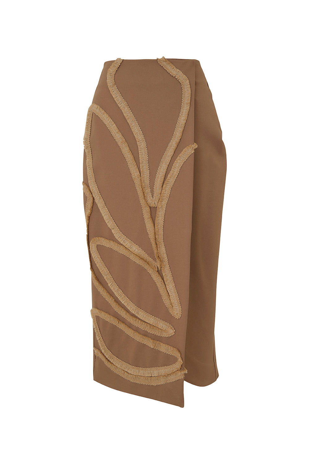 Falda Melodia Bordada Camel