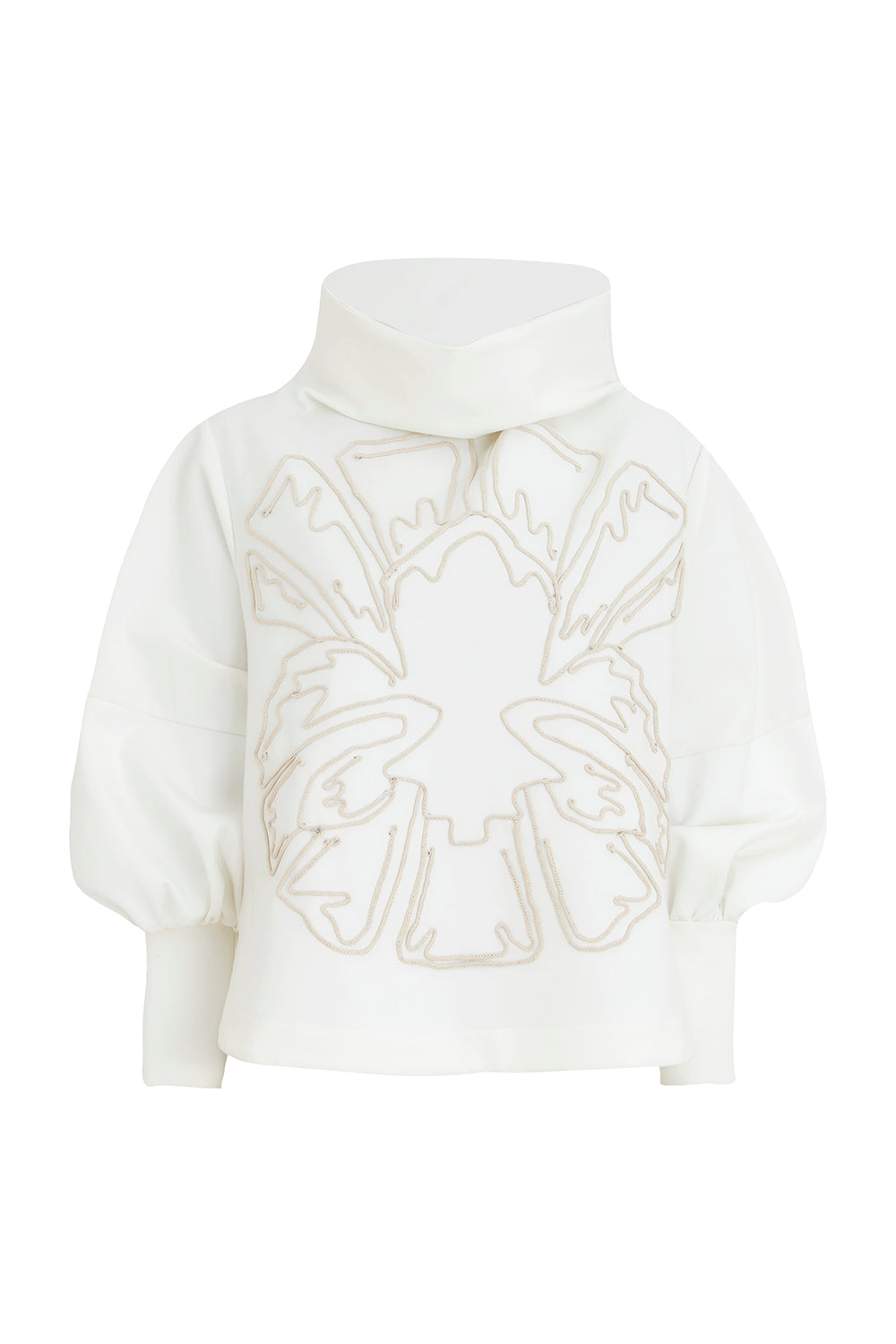 Saco florah natural con bordado