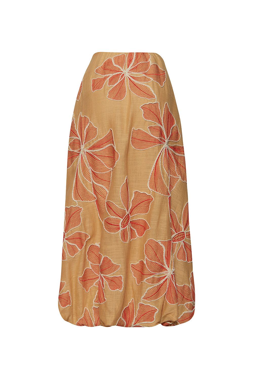 Falda Flor Suprema mandarina