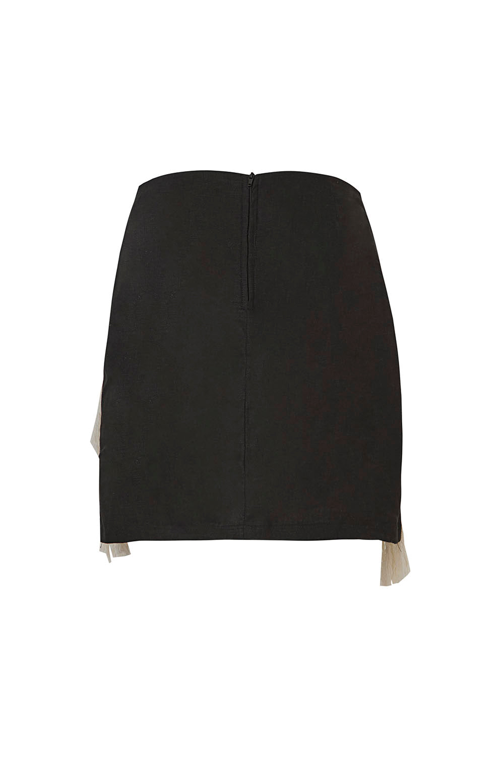Mini Falda Caronte Bordada Negro