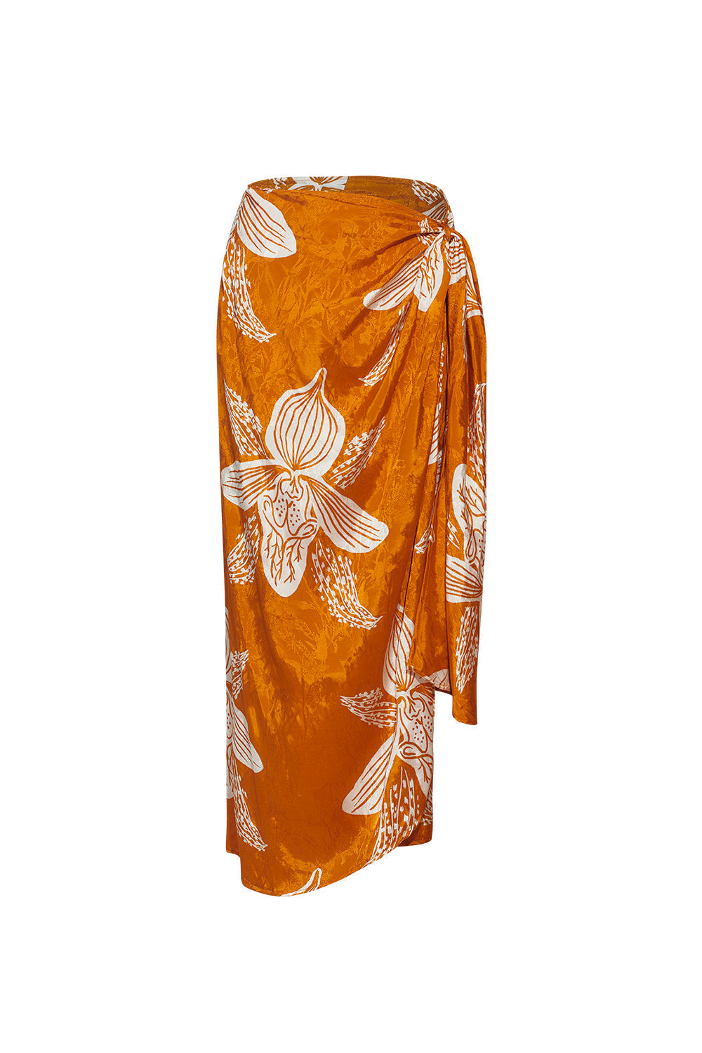Falda New Samoa naranja jacquard