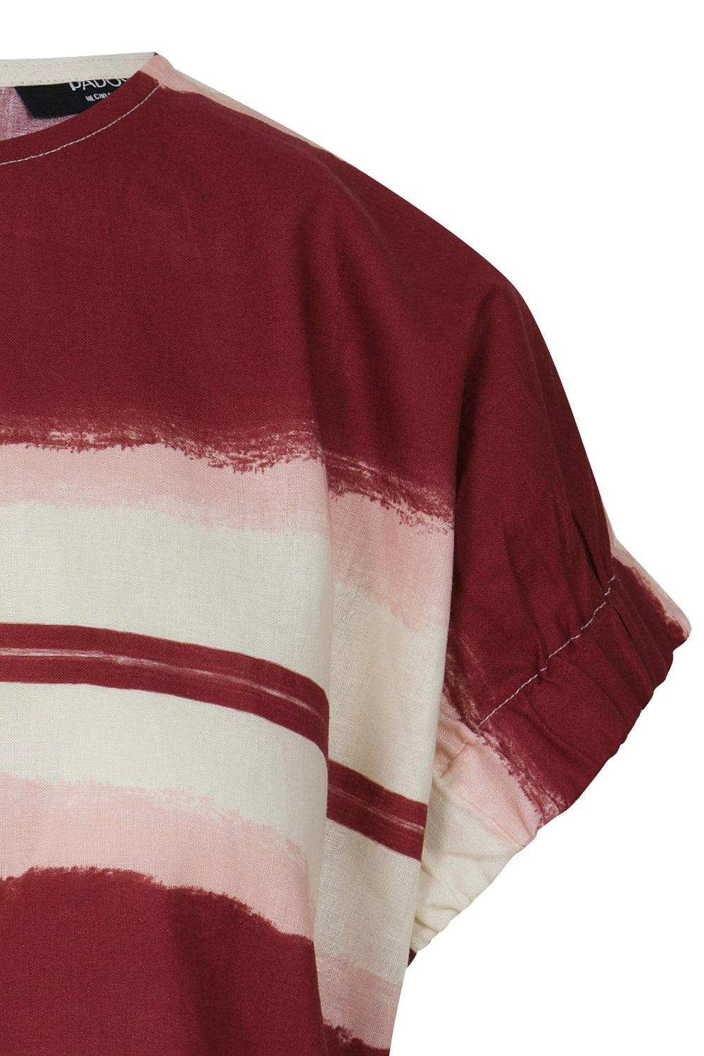 Blusa Kumba Ivory Burgundy