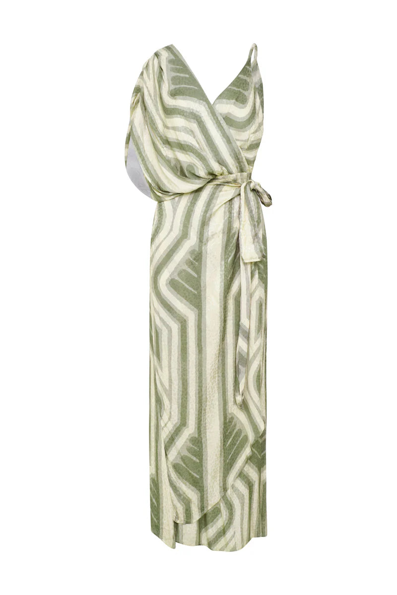 Vestido Naira verde sage