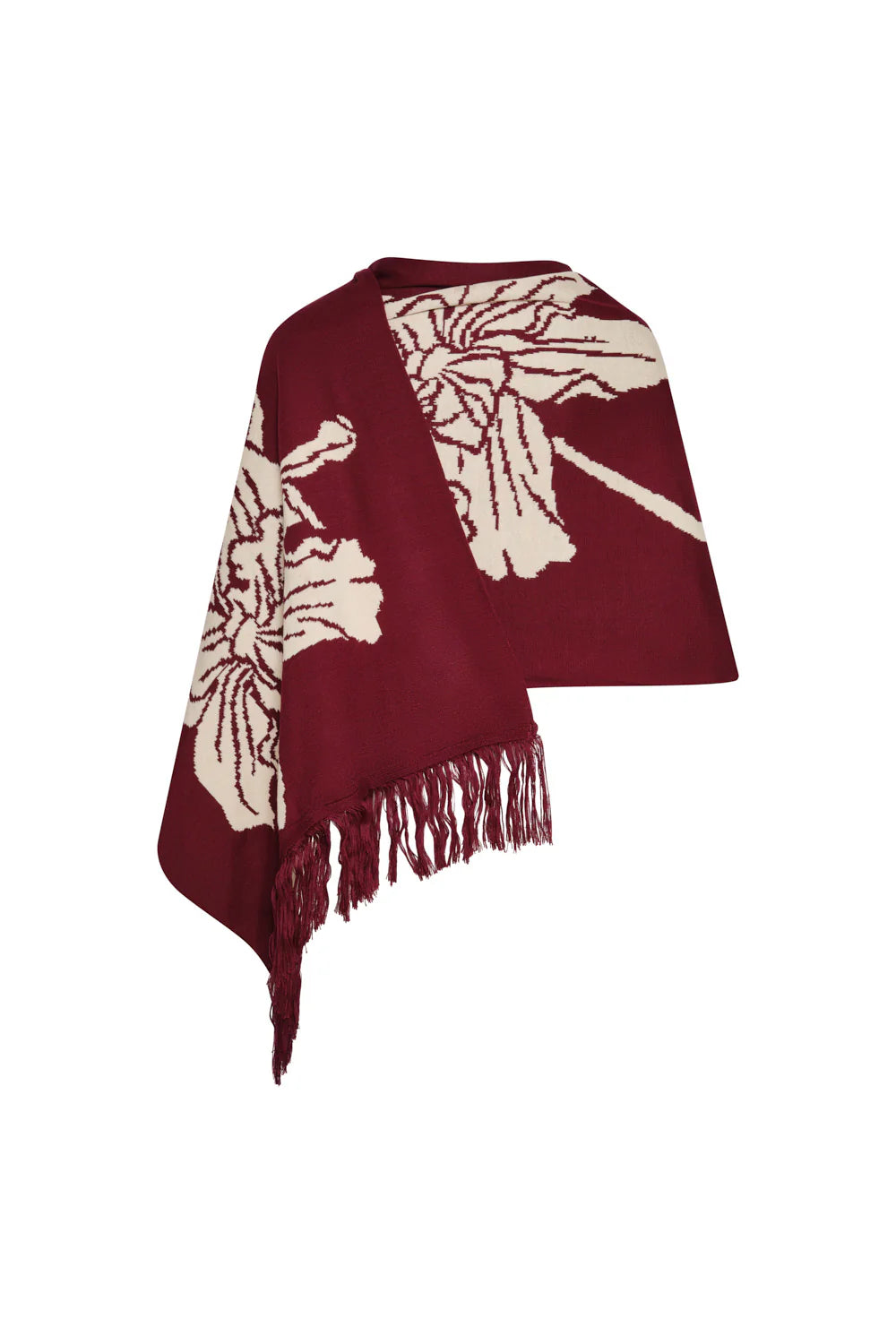 Bufanda Yu Moon vinotinto