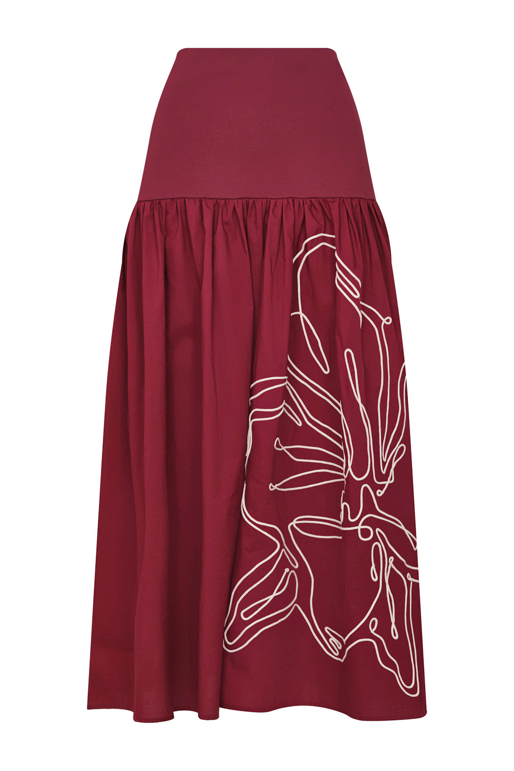 Falda Playa Dorada Vinotinto