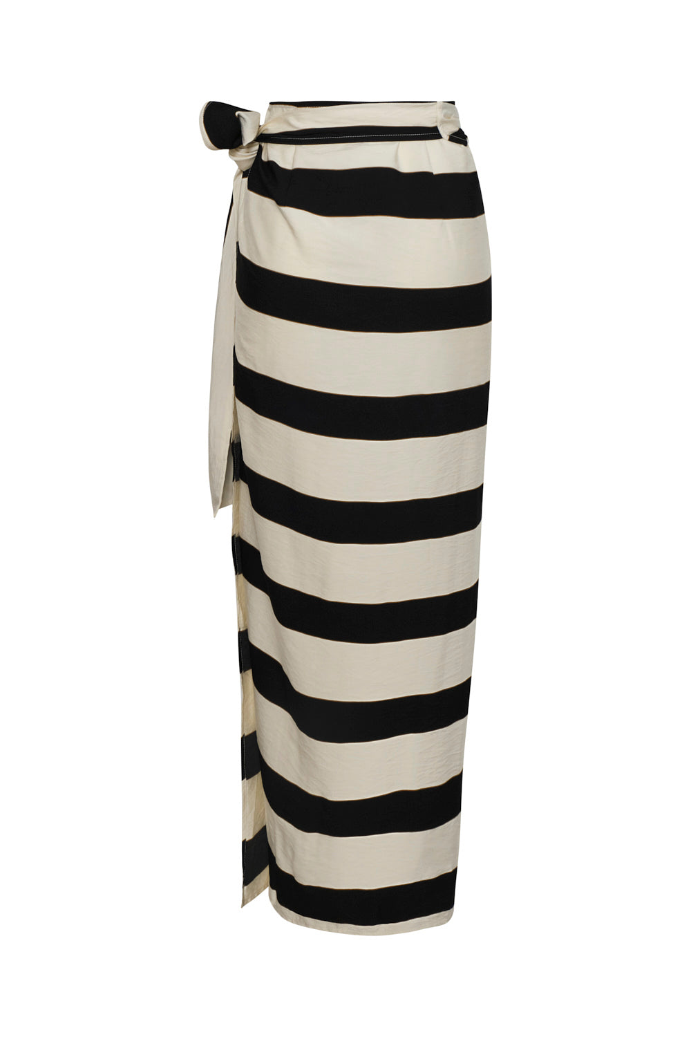 Falda Samoa Rayas Ivory Negro