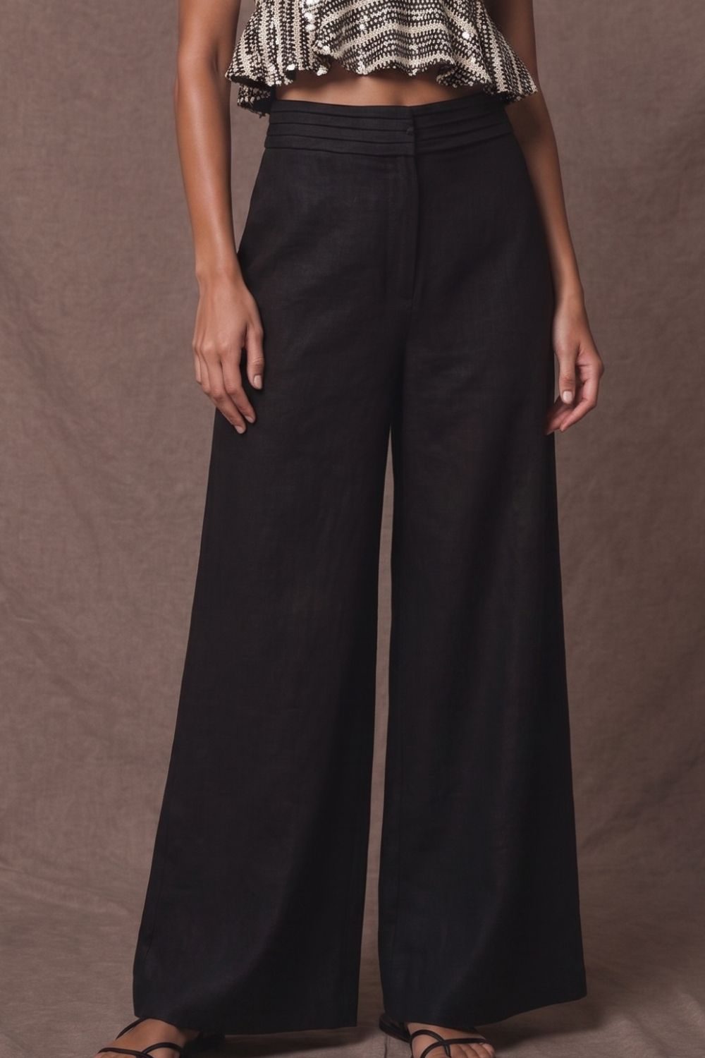 Pantalón Burgos Bordado Negro
