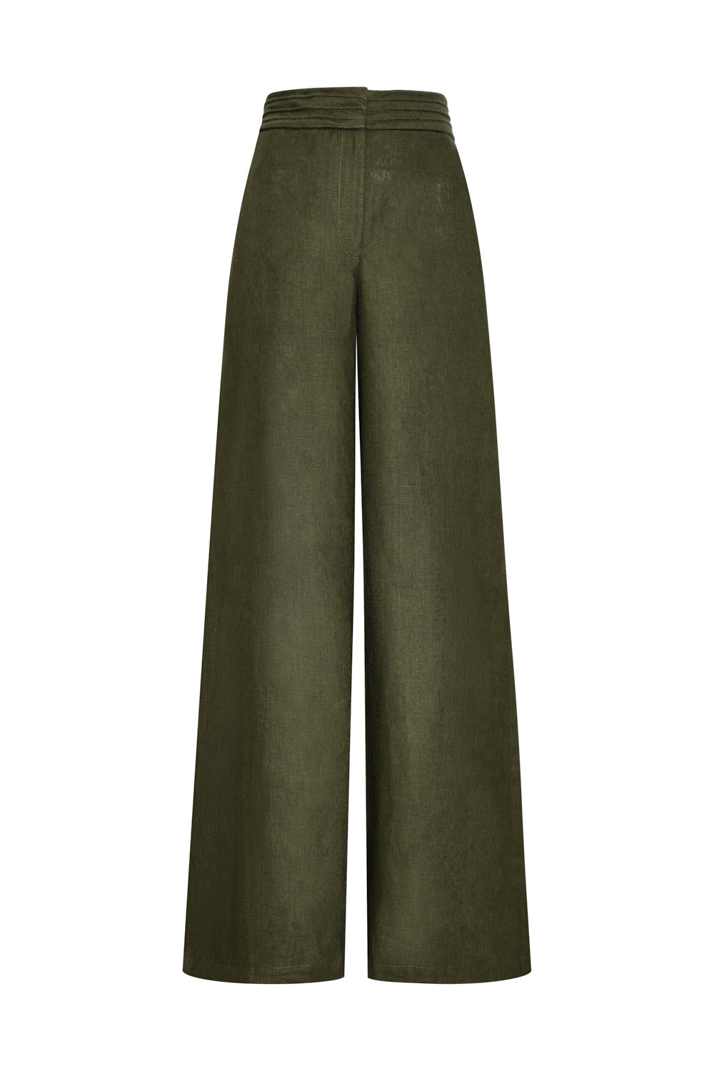 Pantalón Burgos Bordado Verde Oliva