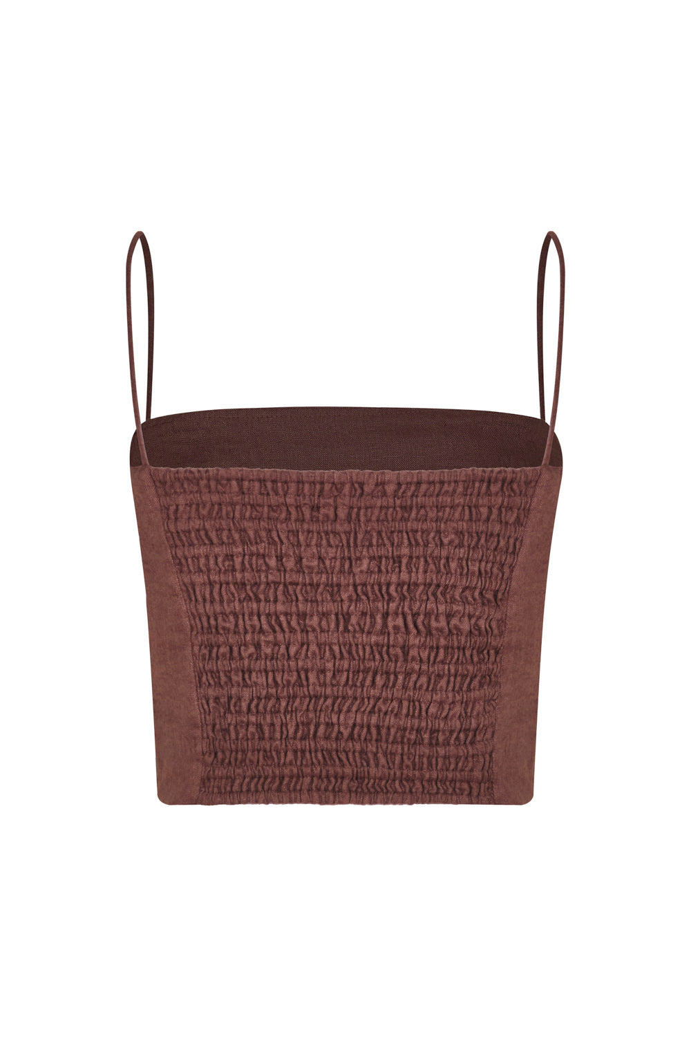Crop top milán con bordado café
