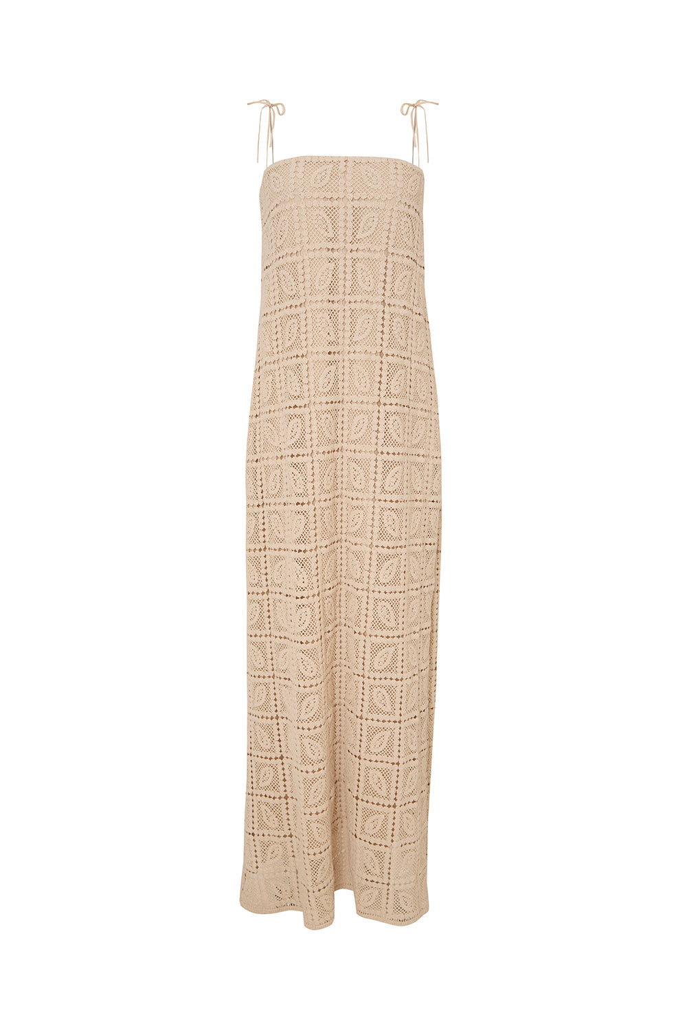 Vestido Aria  Crochet Crema