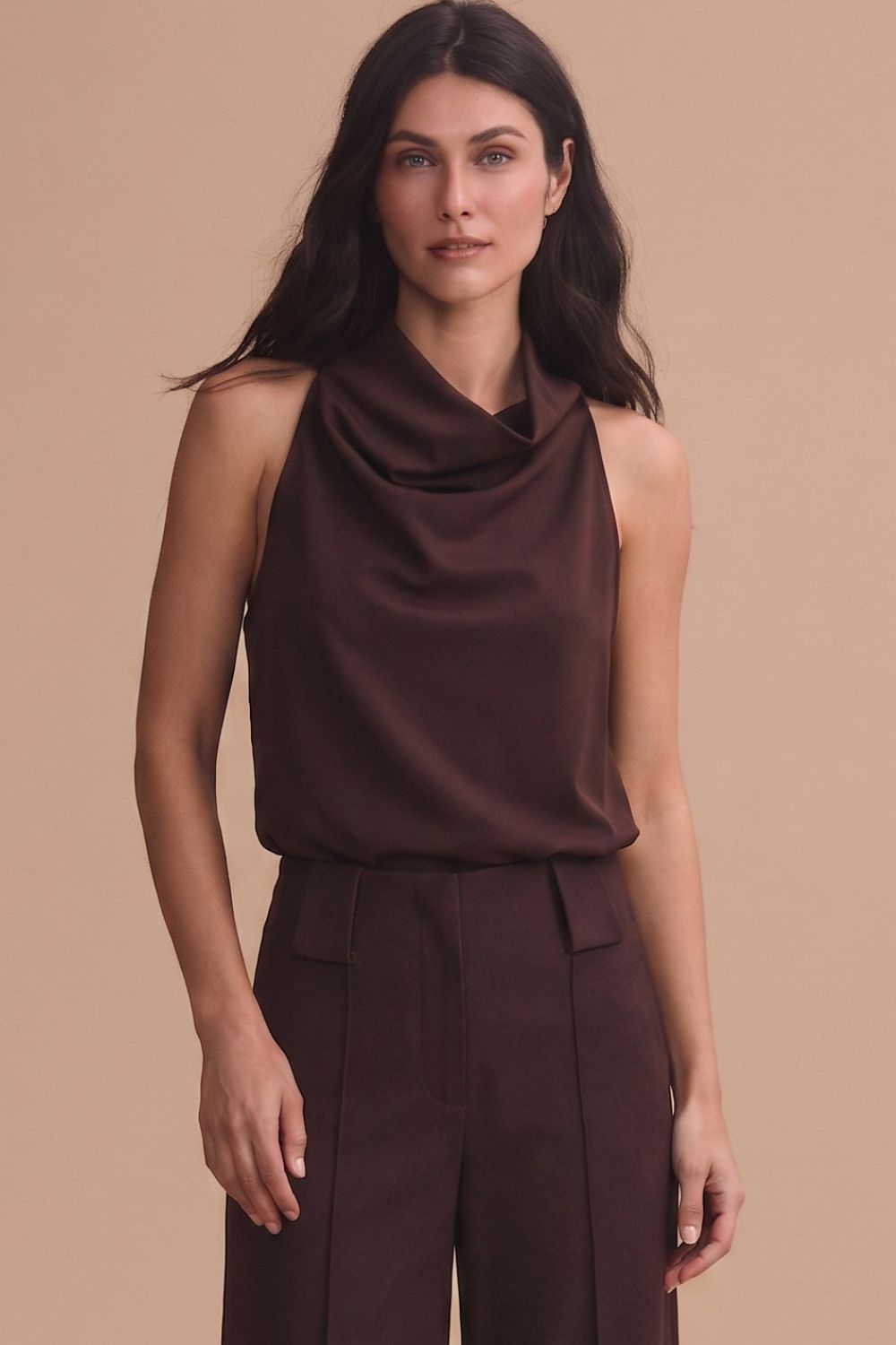 Blusa Noche de Lirios Marrón Padova