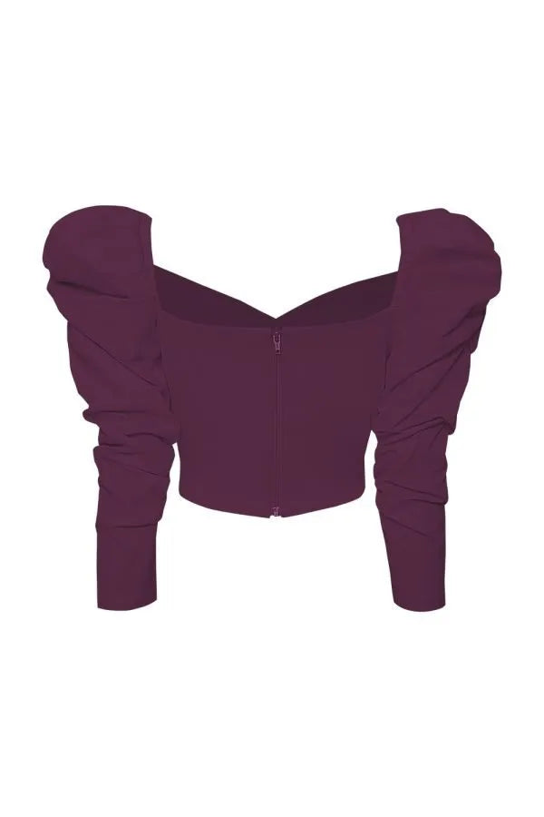 Crop Top Canela Berenjena