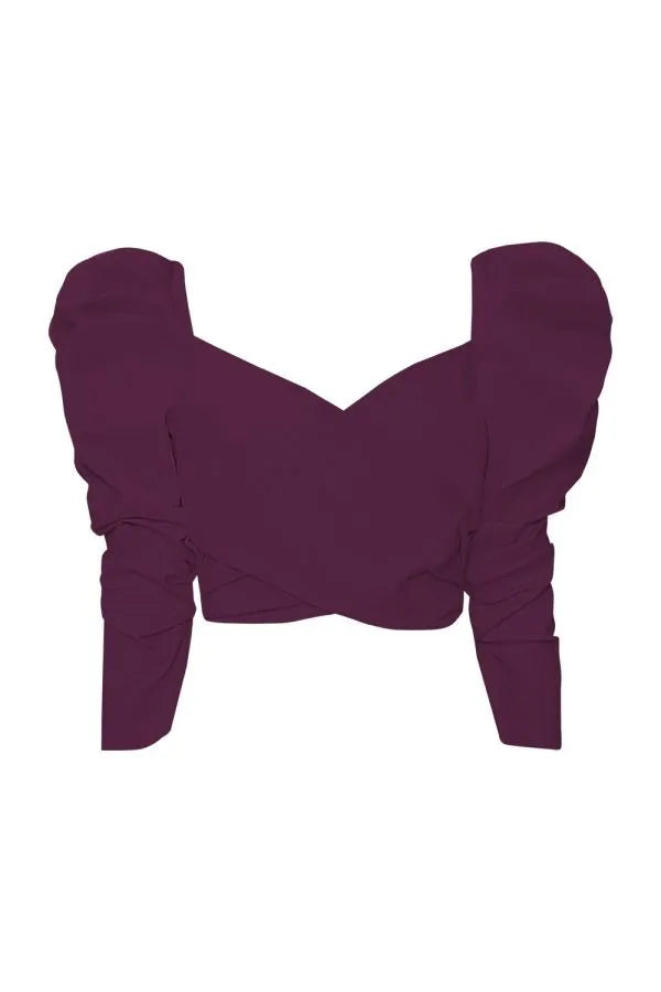 Crop Top Canela Berenjena
